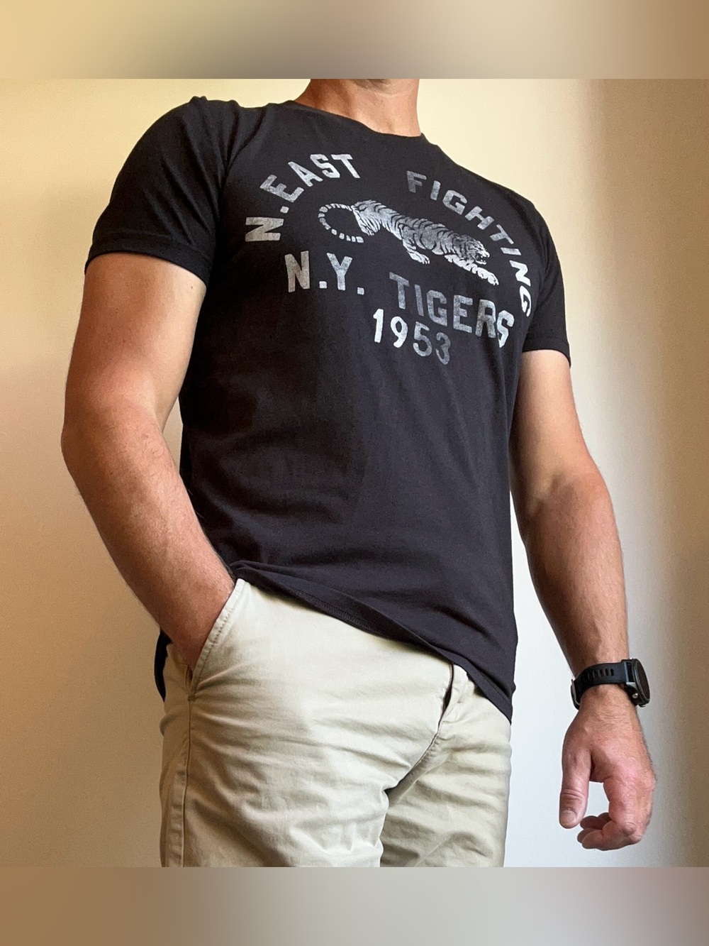 Vintage Abercrombie & Fitch Made in USA NY Tigers Graphic Tee L